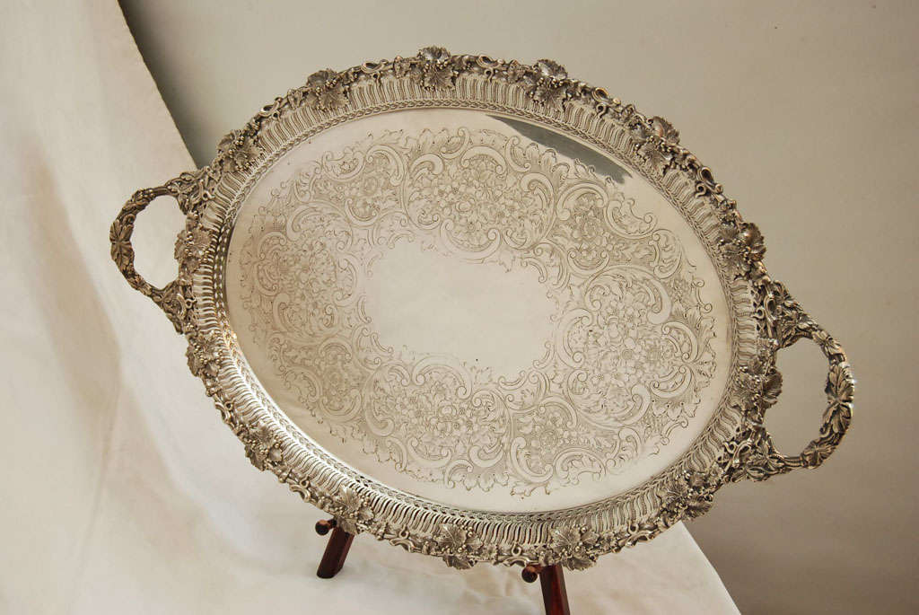 A very attractive serving tray by  Ellis Barker Silver Company of Birmingham, England and New York City.