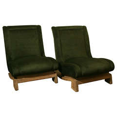 Pair Of Stunning Slipper Chairs By James Mont