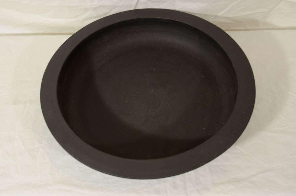 19th Century A Large  Wedgwood Black Basalt  Bowl in a Rare Everted Form