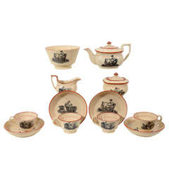 Antique Child's Drabware Tea Set