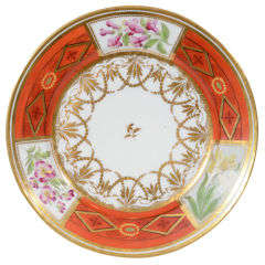 Antique One of a Dozen Vieux Paris Dessert Dishes