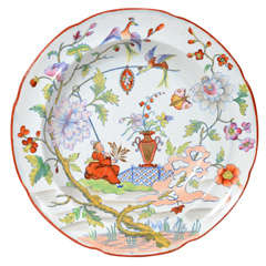 One of a Group of 11 Clews Chinoiserie Deep Dishes