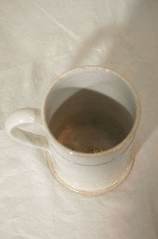 A Machine Turned Creamware Tankard 1
