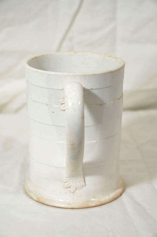 English A Machine Turned Creamware Tankard