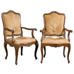 Pair of 19th Century Italian Walnut Chairs