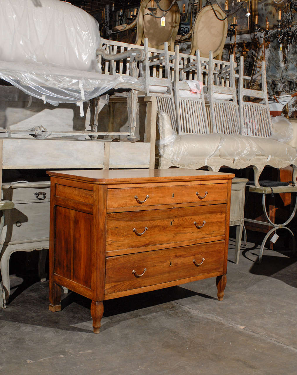 19th c. Italian Three Drawer Chest at 1stdibs
