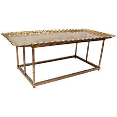 Brass Coffee Tray Table