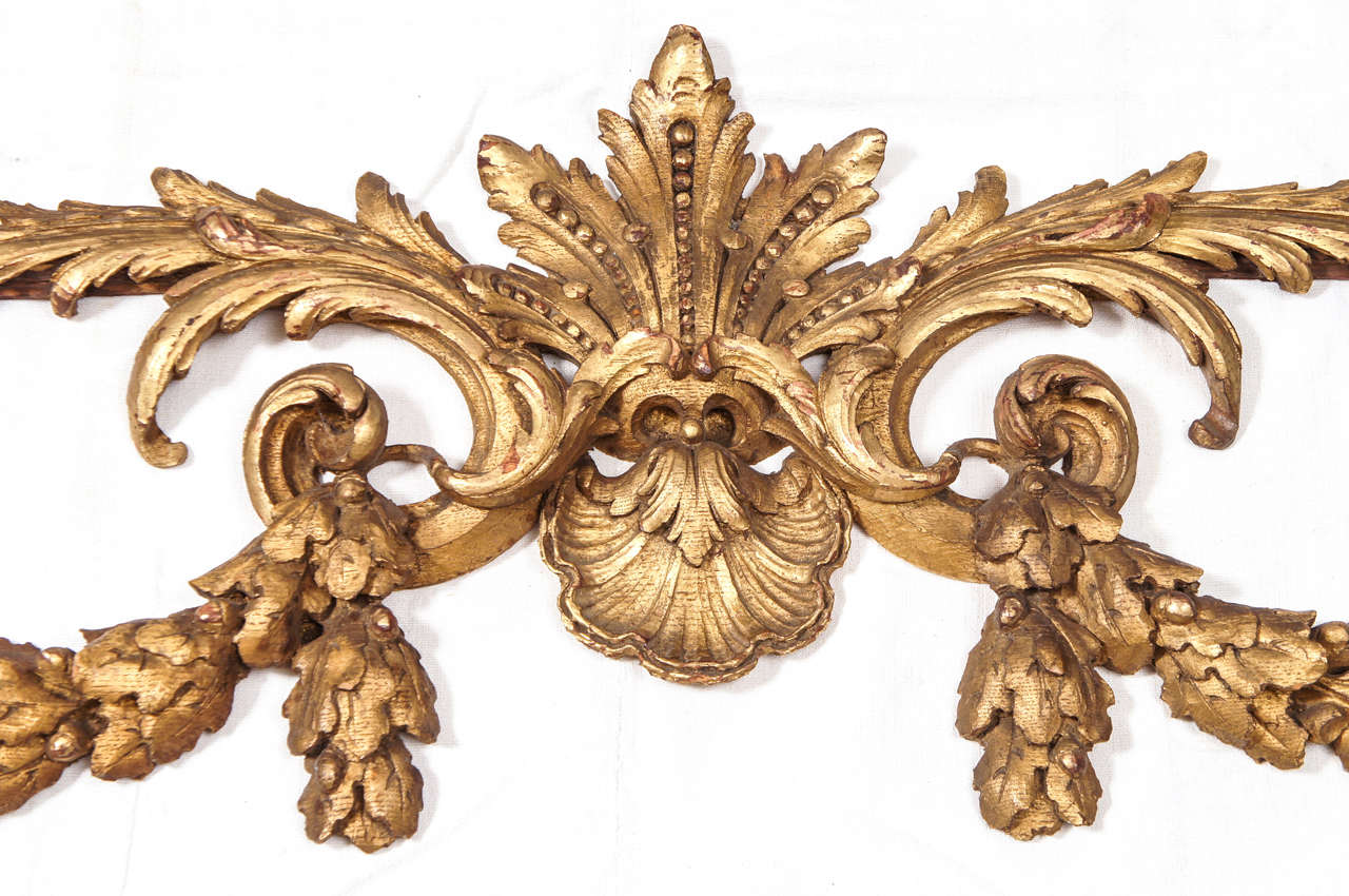 Beaux Arts Pair of Antique Gilt and Wood Decorative Elements