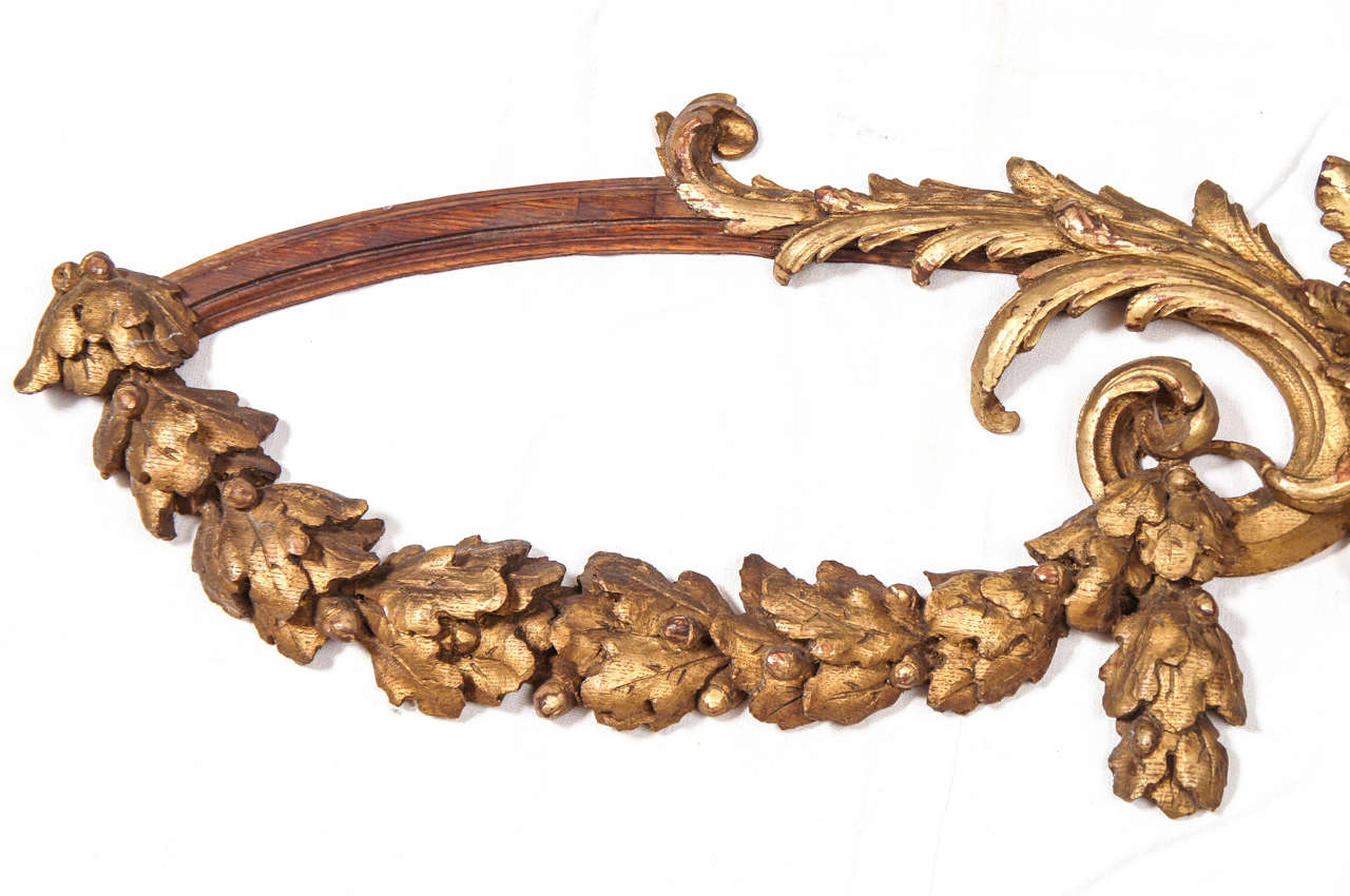 Italian Pair of Antique Gilt and Wood Decorative Elements