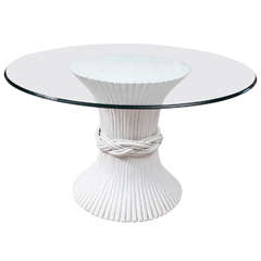 Pedestal/Glass-Top Table