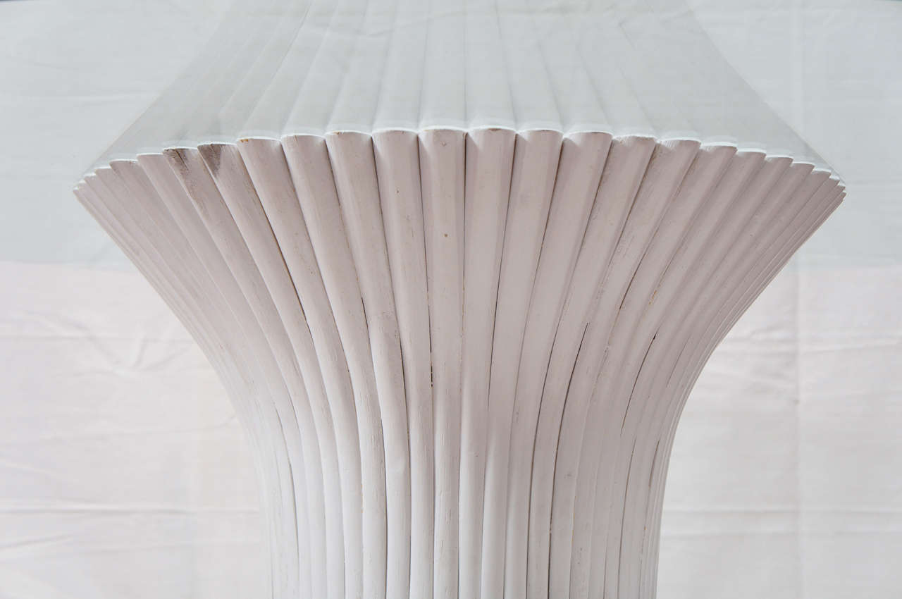 Unknown Pedestal/Glass-Top Table