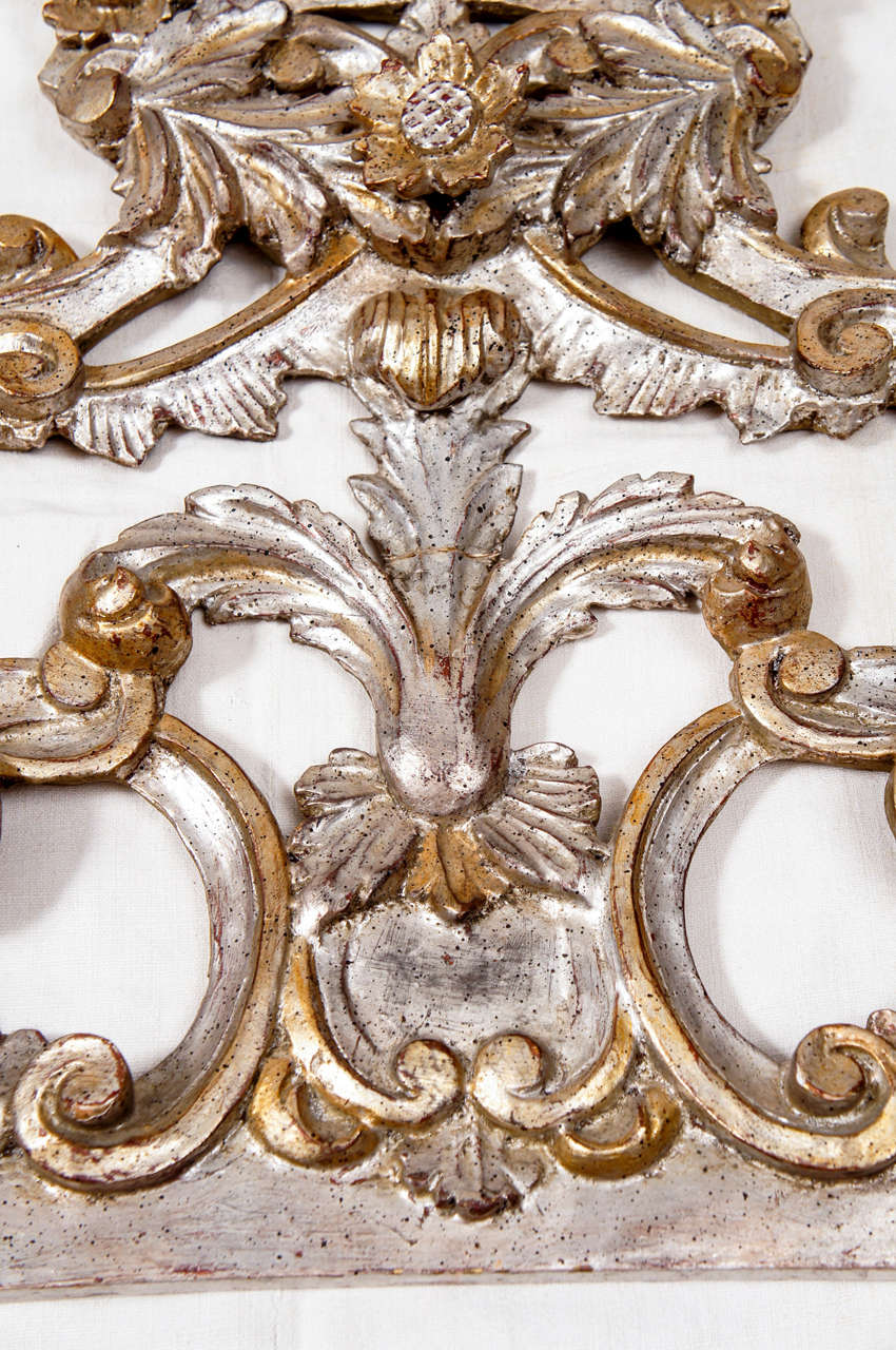 HandCarved Silver Gilt Wood Decorative Sculpture For Sale at 1stdibs