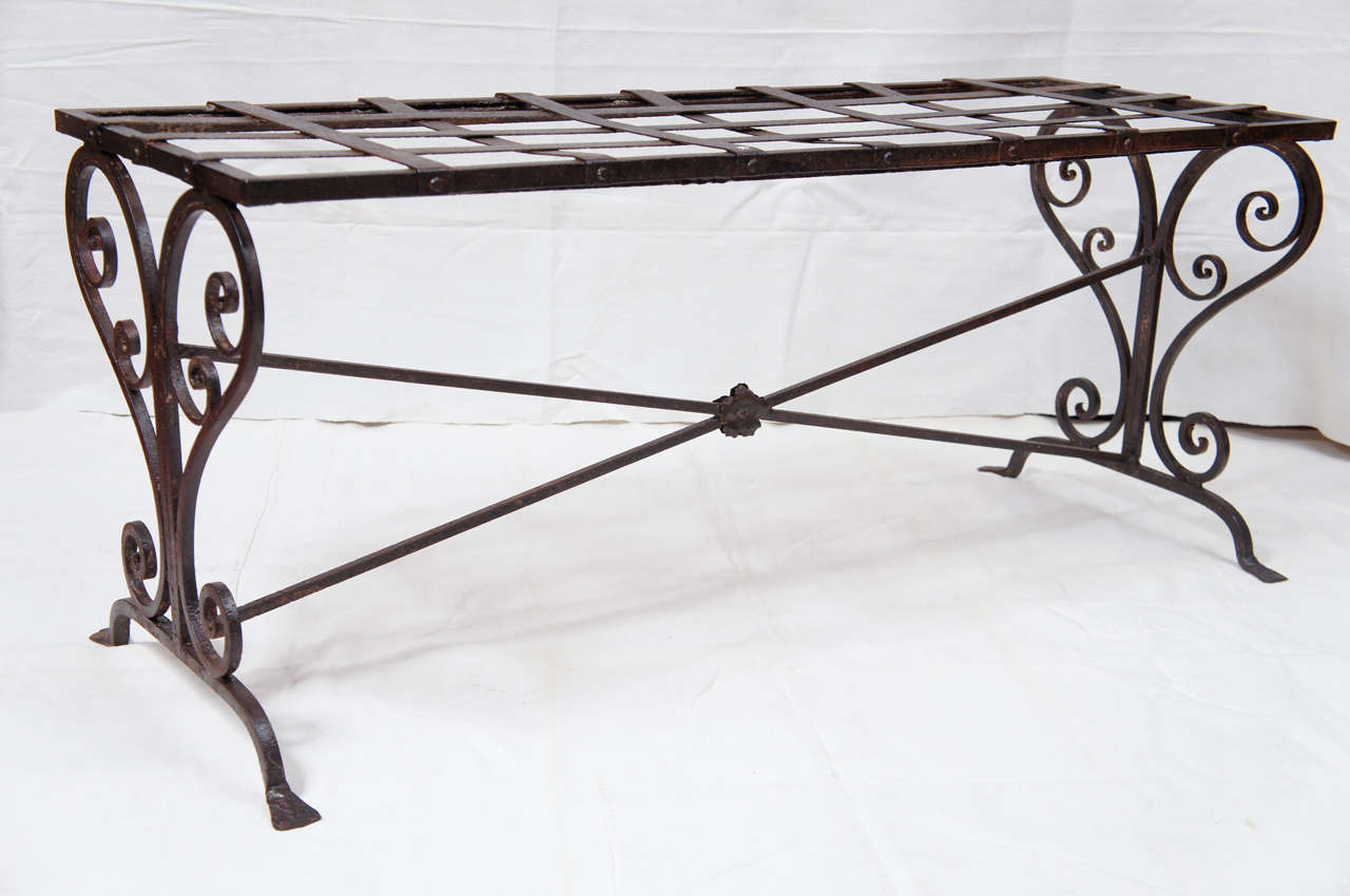 Antique WroughtIron/Marble Coffee Table at 1stDibs wrought iron and