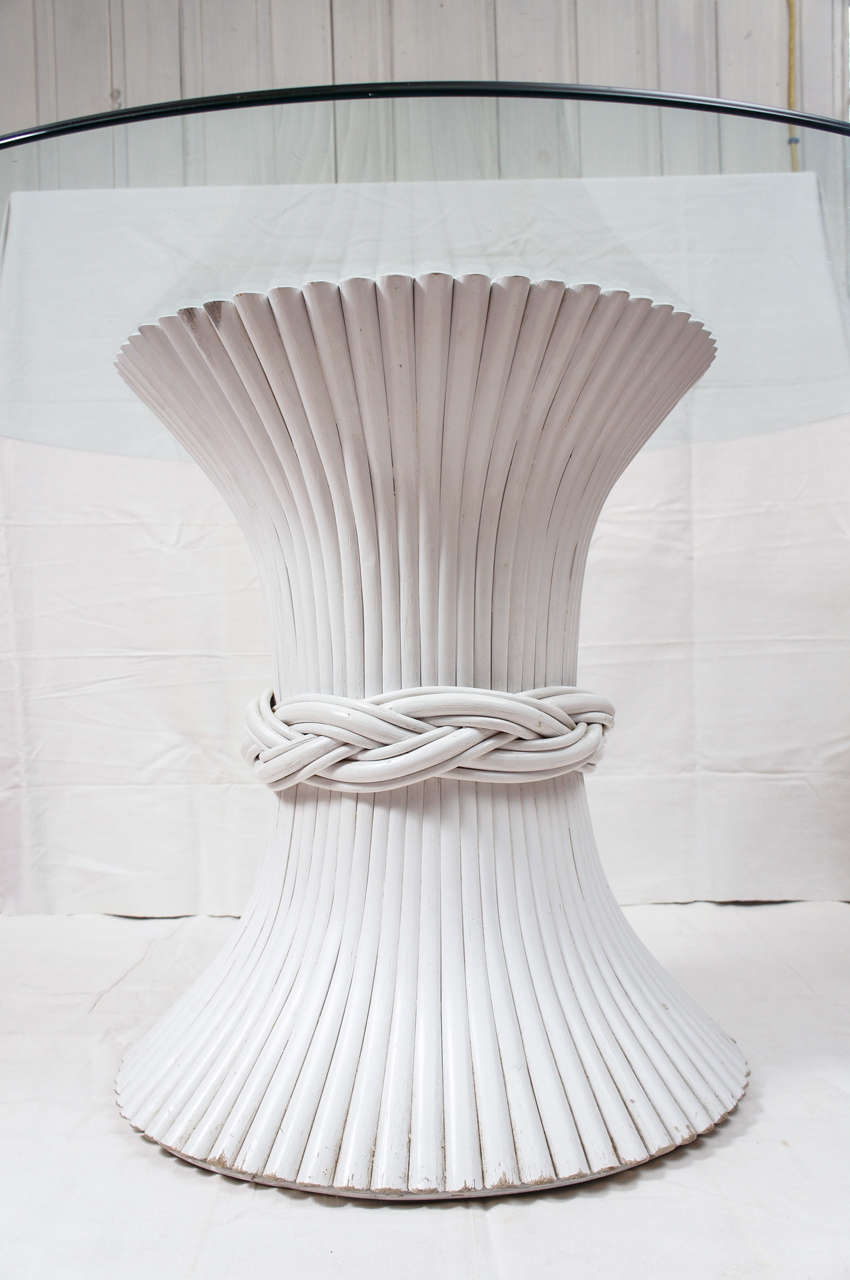 Pedestal/GlassTop Table at 1stDibs