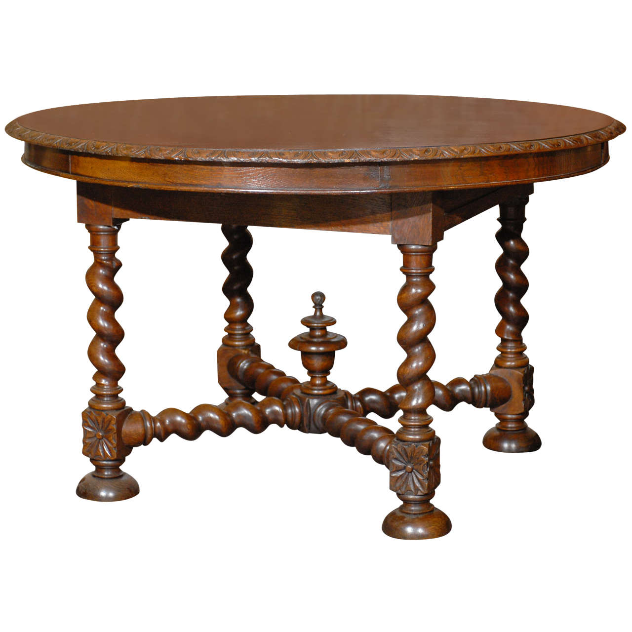English Round Table with Barley Twist Legs at 1stDibs barley twist