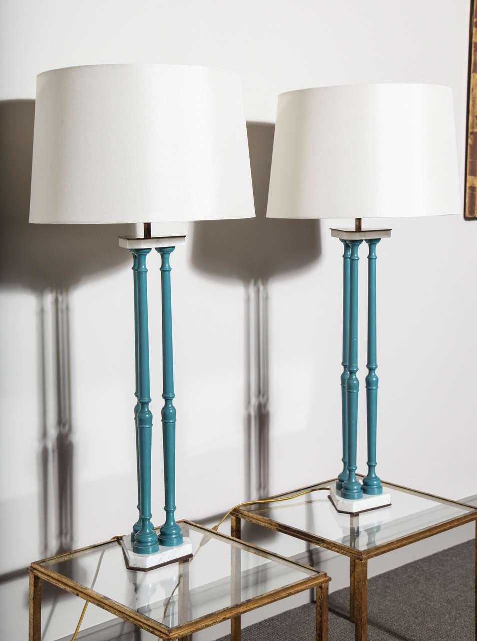 Pair of Spindle Table Lamps For Sale 3