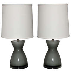 Pair of Petite Murano Glass Table Lamps