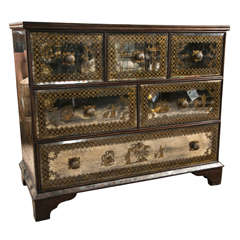 Exceptional French Mirrored Chest of Drawers