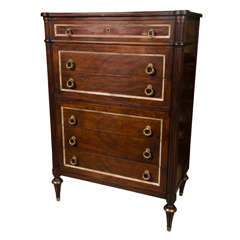French Rosewood High Chest Stamped Jansen