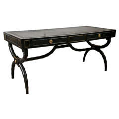 Hollywood Regency Style Ebonized Desk Maison Jansen