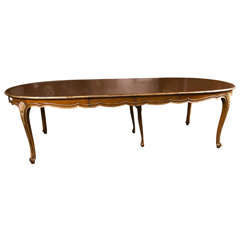 French Louis XV Style Oval Dining Table by Jansen