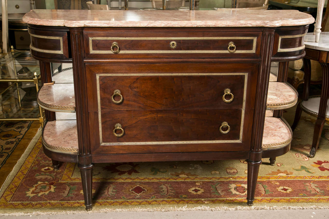 French Louis XVI Style Bow Front Server by Jansen