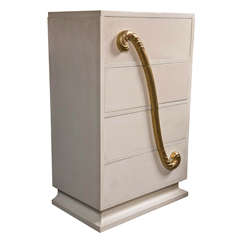 Hollywood Regency Style White Painted Dresser Maison Jansen 7