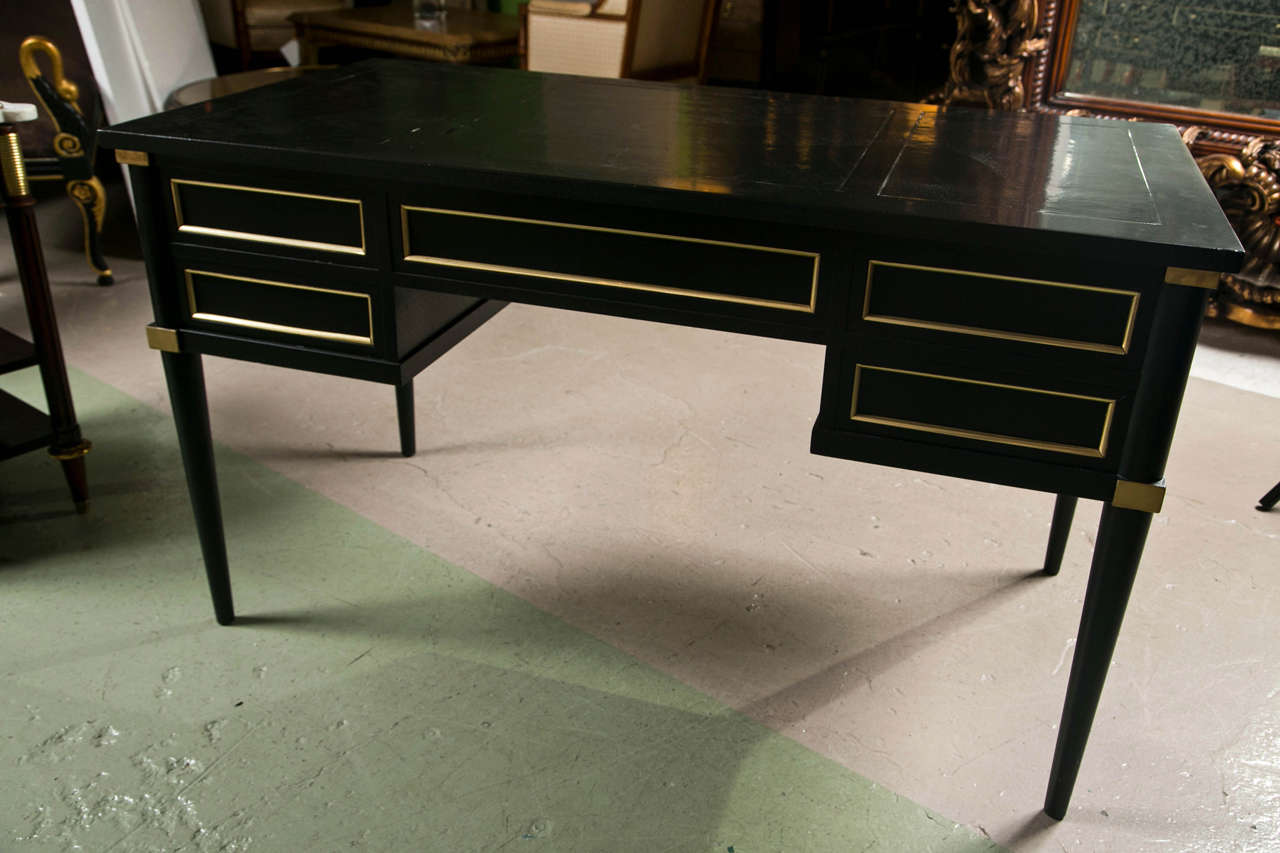 French Directoire Style Ebonized Desk by Jansen 1