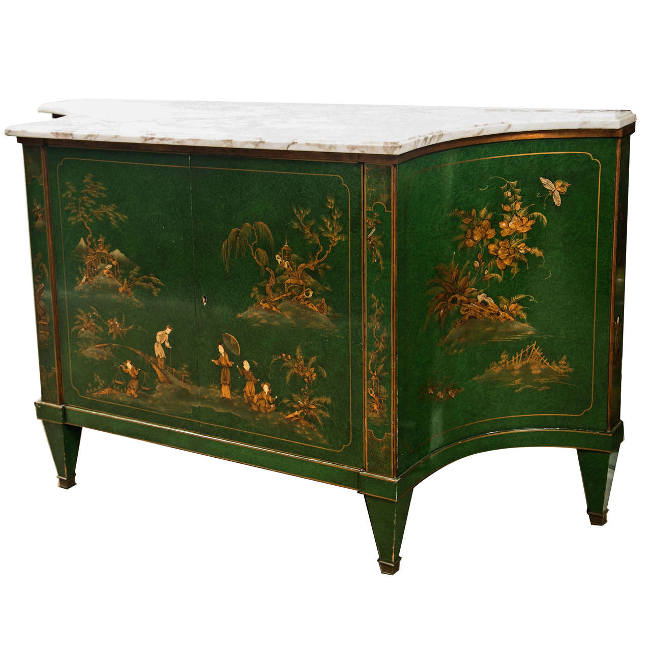 French Chinoiserie Style Sideboard by Maison Jansen