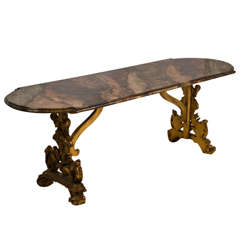French Belle Epoque Style Oval Coffee Table