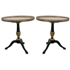 Pair of Circular French Side Tables by Jansen