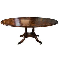 Circular Extendable Mahogany Dining Table Custom Quality