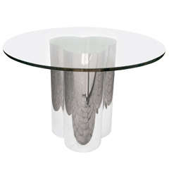 C Jere Chrome And Glass Clover Table Pace