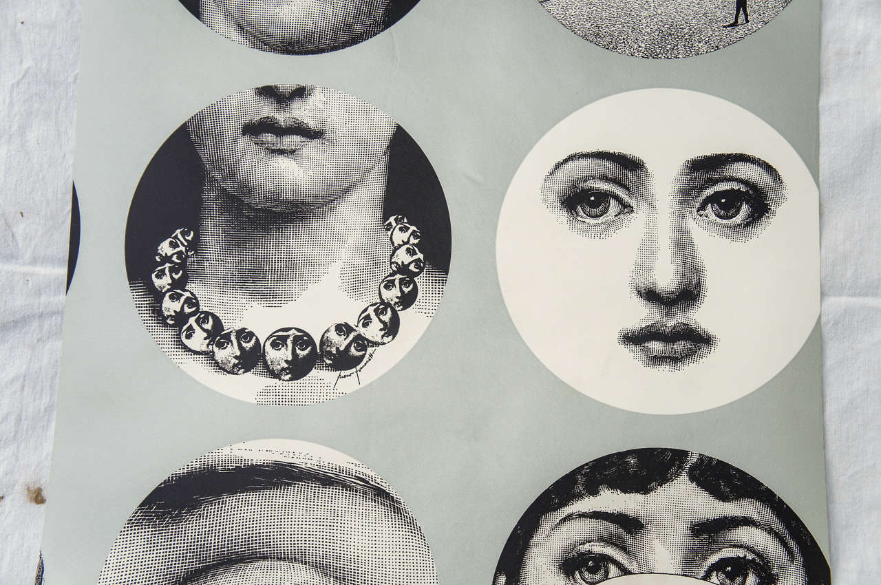 2 rolls of Discontinued Fornesetti Wallpaper at 1stDibs