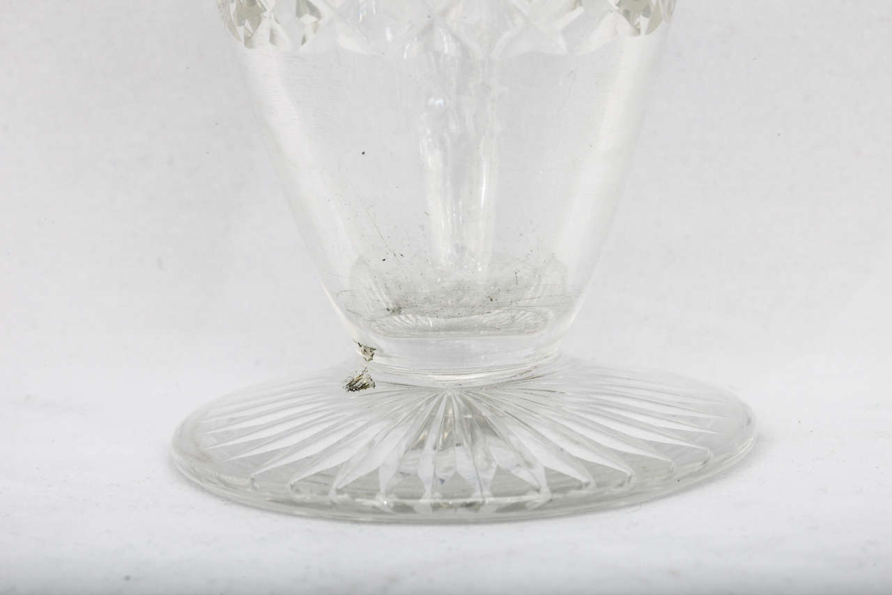 silver crystal vase
