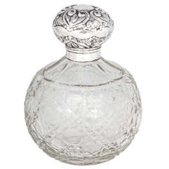 Very Large Victorian Sterling Silver-mounted Perfume Decanter