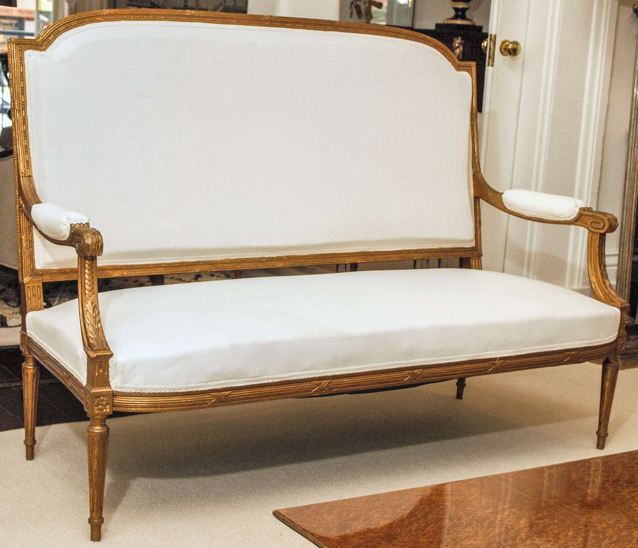 Late 19th C. French Louis XVI-Style Settee In Excellent Condition In New Orleans, LA