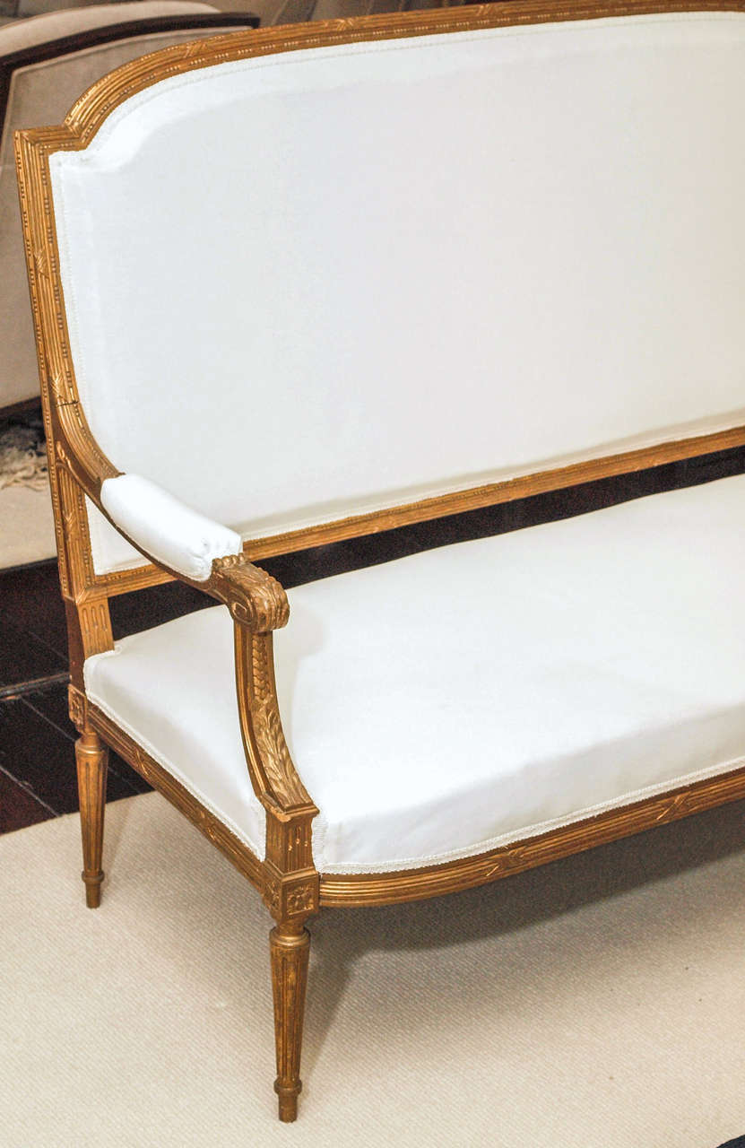 19th Century Late 19th C. French Louis XVI-Style Settee