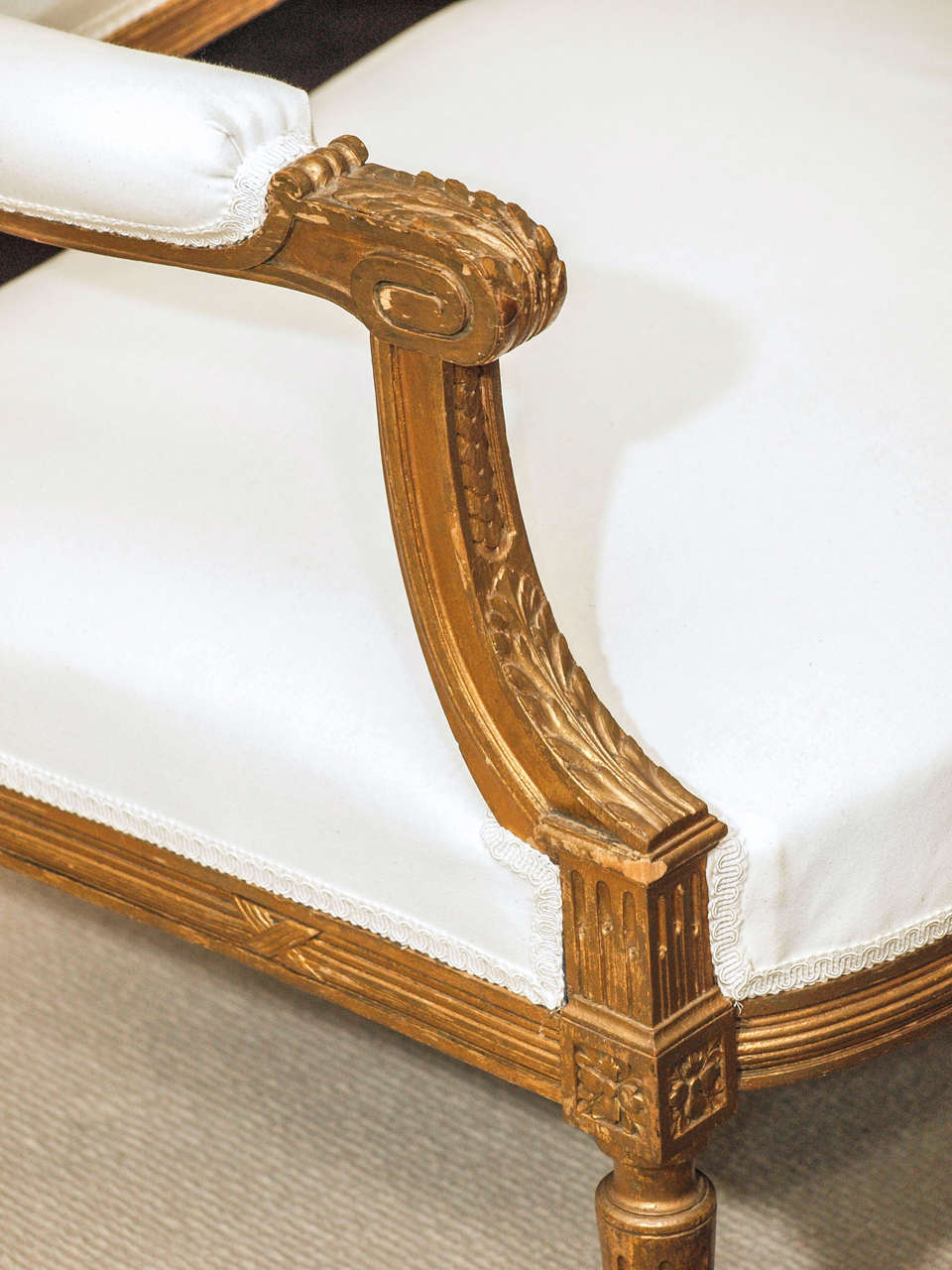 Late 19th C. French Louis XVI-Style Settee 2