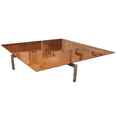 Large and Impressive Burlwood Low Table by Saporiti Italia