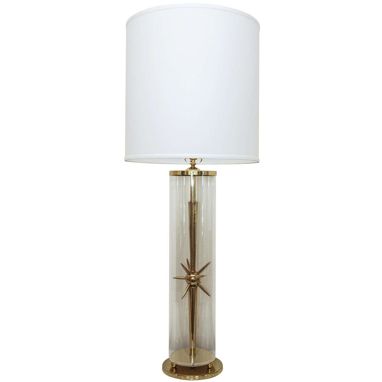 Very Large Brass "Sputnik" Table Lamp, Mutual Sunset For Sale