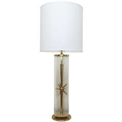 Very Large Brass "Sputnik" Table Lamp, Mutual Sunset
