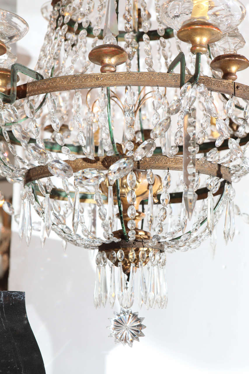 Neoclassical Revival 19th Century Italian Crystal Chandelier