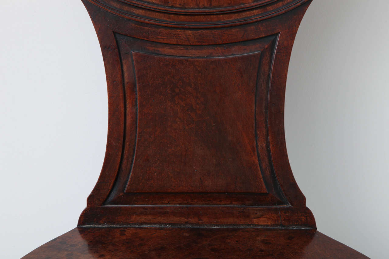 19th Century A 19th century English Regency mahogany hall chair