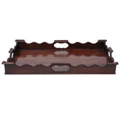 An 18th century English mahogany tray