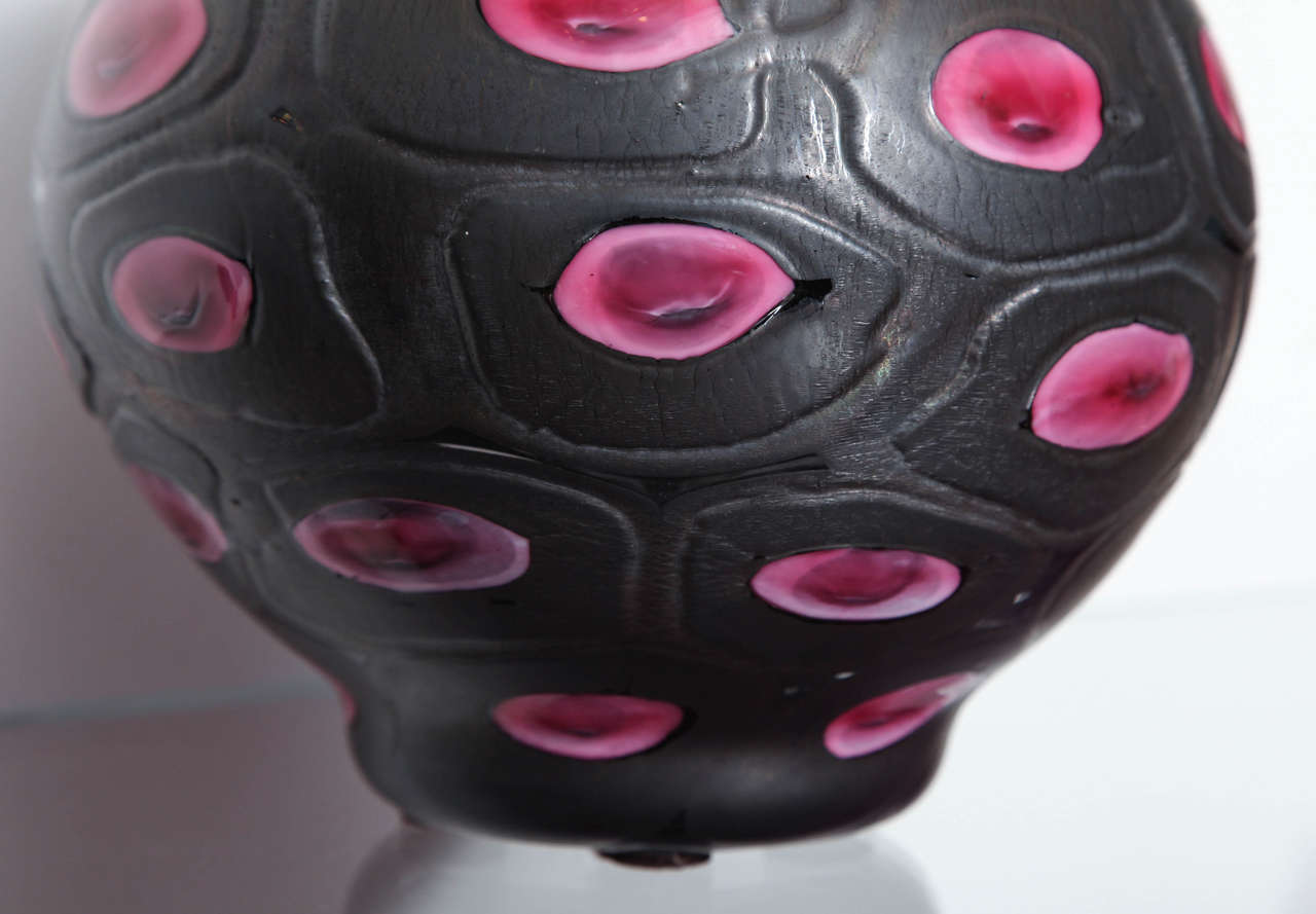 Mid-20th Century Large Scale Nerox a Petoni Vase.  Ermanno Toso for Fratelli Toso
