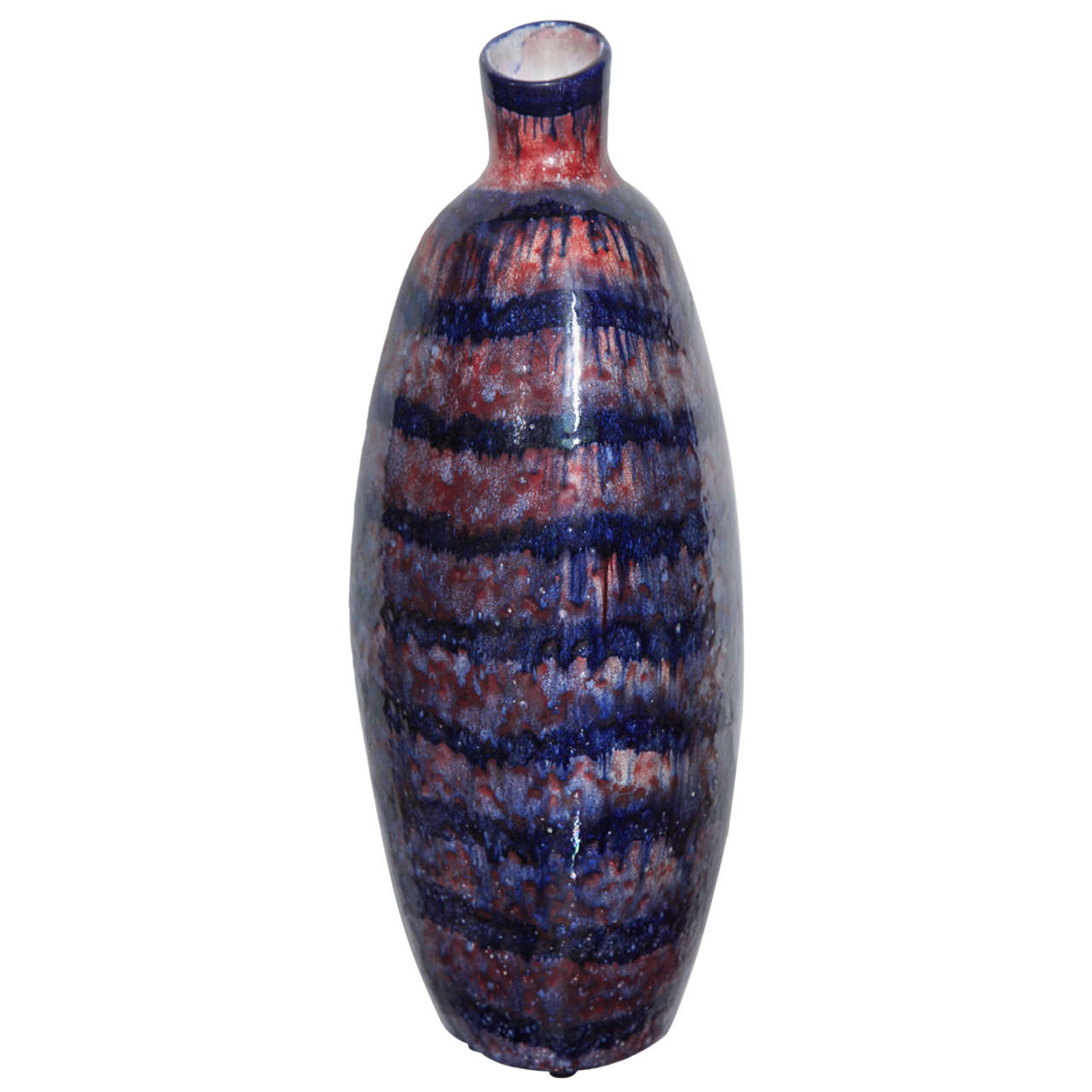 Orange Large Floor Vase Designed by Torviscosa, Italy, 1960 For Sale at