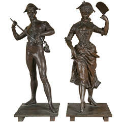 Pair of Museum Quality Figural Bronze Sculptures Pair of Museum Quality Figural Bronze Sculptures
