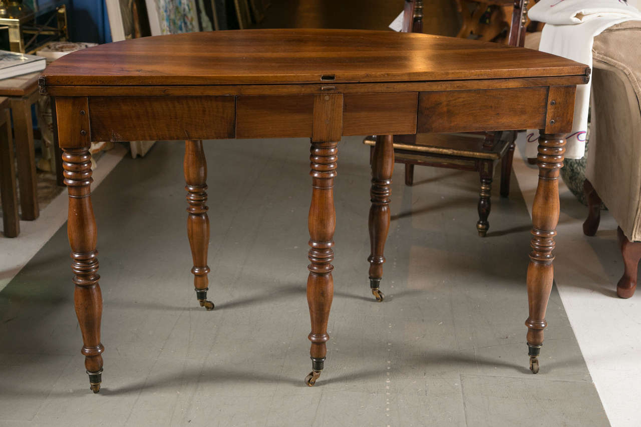 French Fold Over Dining and Games Table, circa 1870s 2