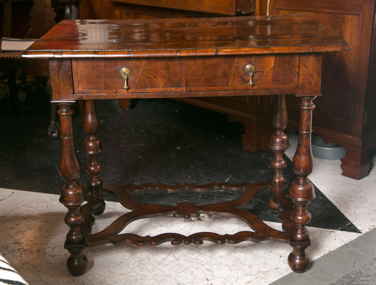 A wonderful 17th century William and Mary two drawer table.